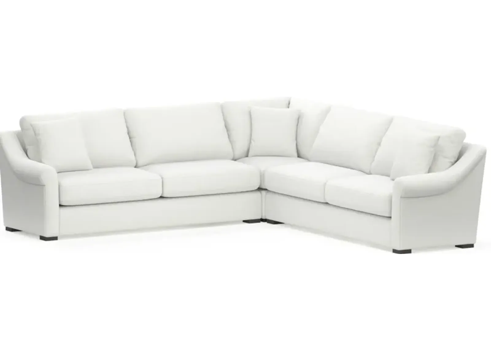 Bowery 3-Piece Foam Comfort Sectional  - Contessa Vanilla