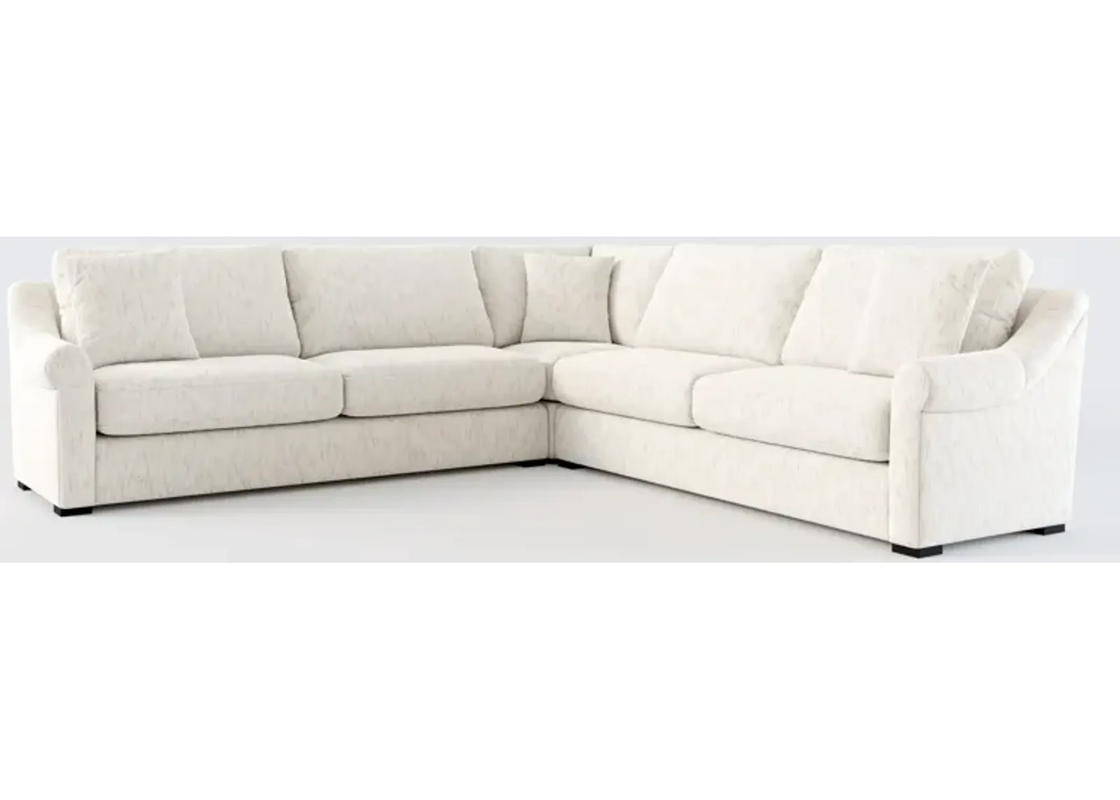 Bowery Foam Comfort 20"D 3-Piece Sectional - P.T. Cream