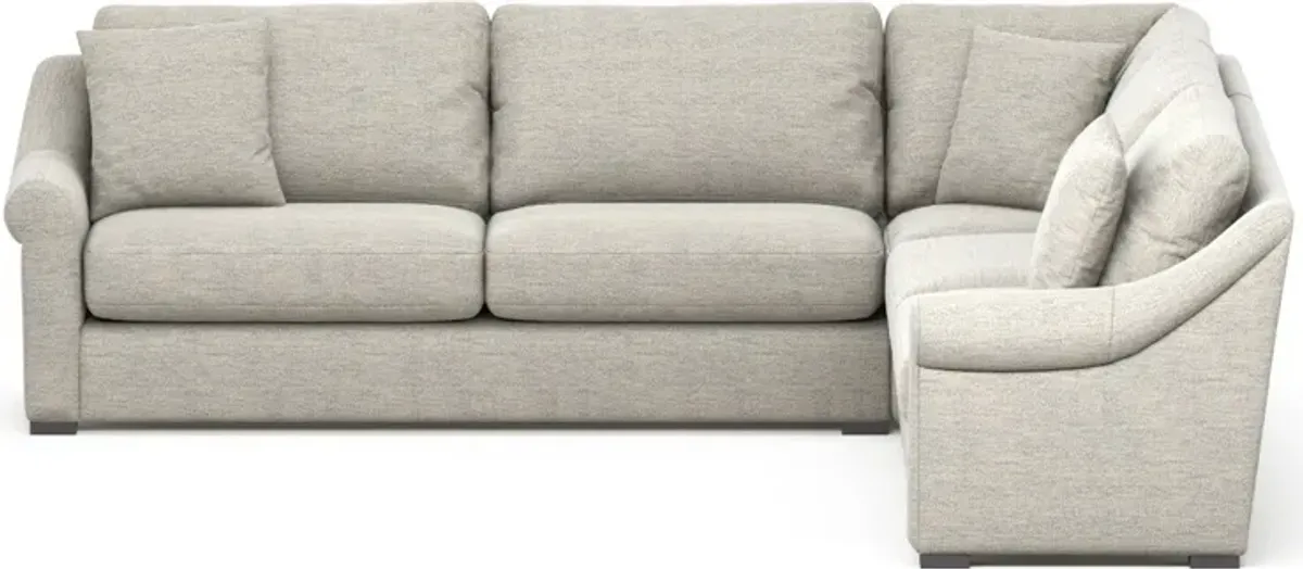 Bowery 3-Piece Sectional - Merino Chalk