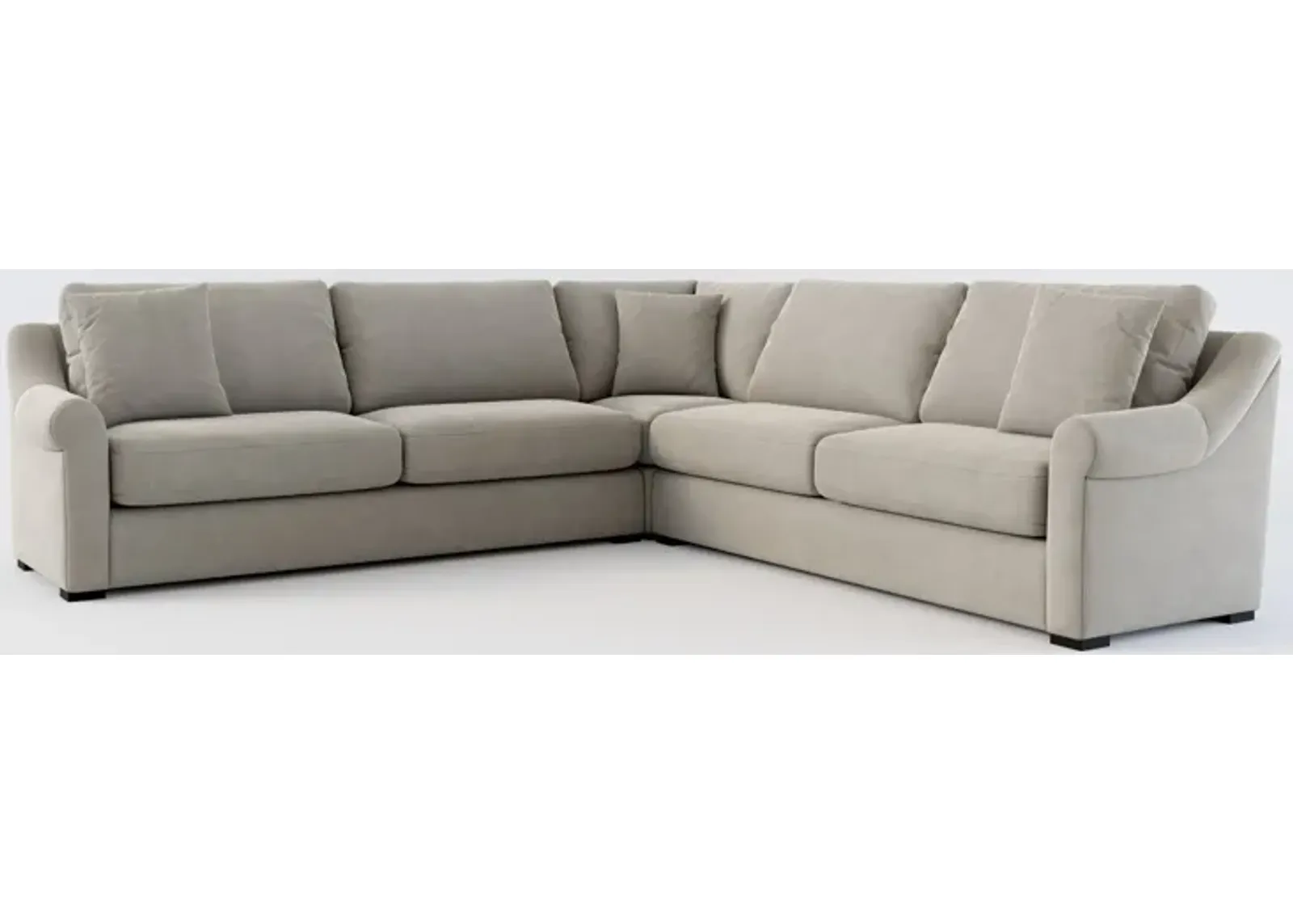 Bowery 3-Piece Sectional - Abington TW Fog