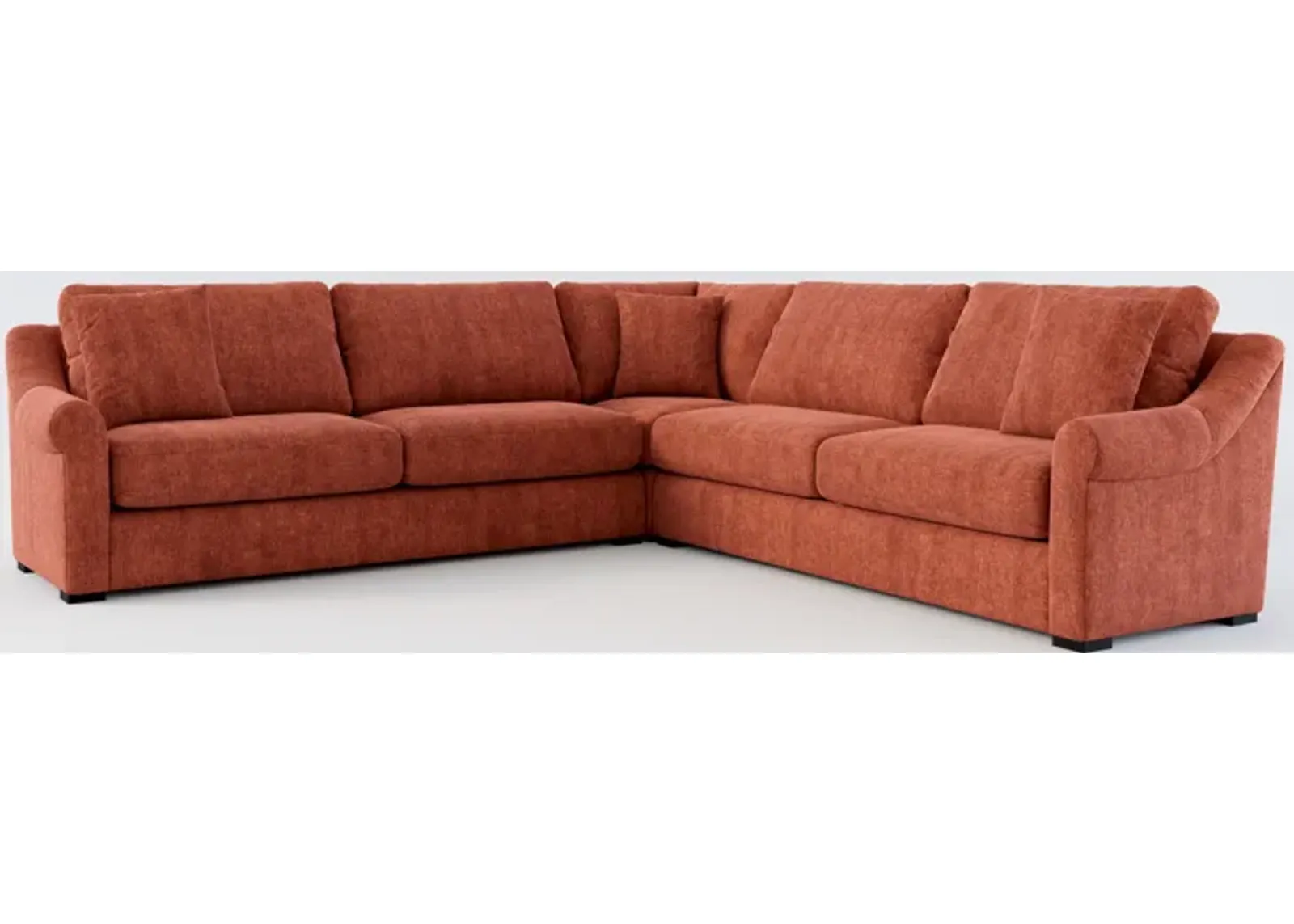 Bowery 3-Piece Sectional - Contessa Paprika