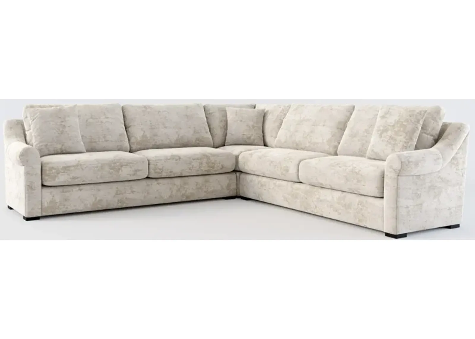 Bowery 3-Piece Sectional - Hearth Cement