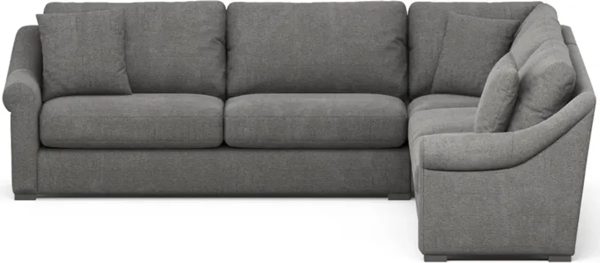 Bowery 3-Piece Sectional - Living Large Charcoal