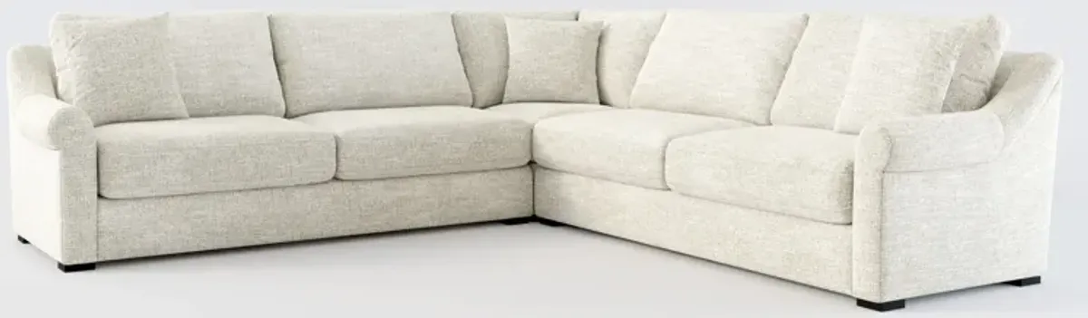 Bowery 3-Piece Foam Comfort Sectional  - M Ivory