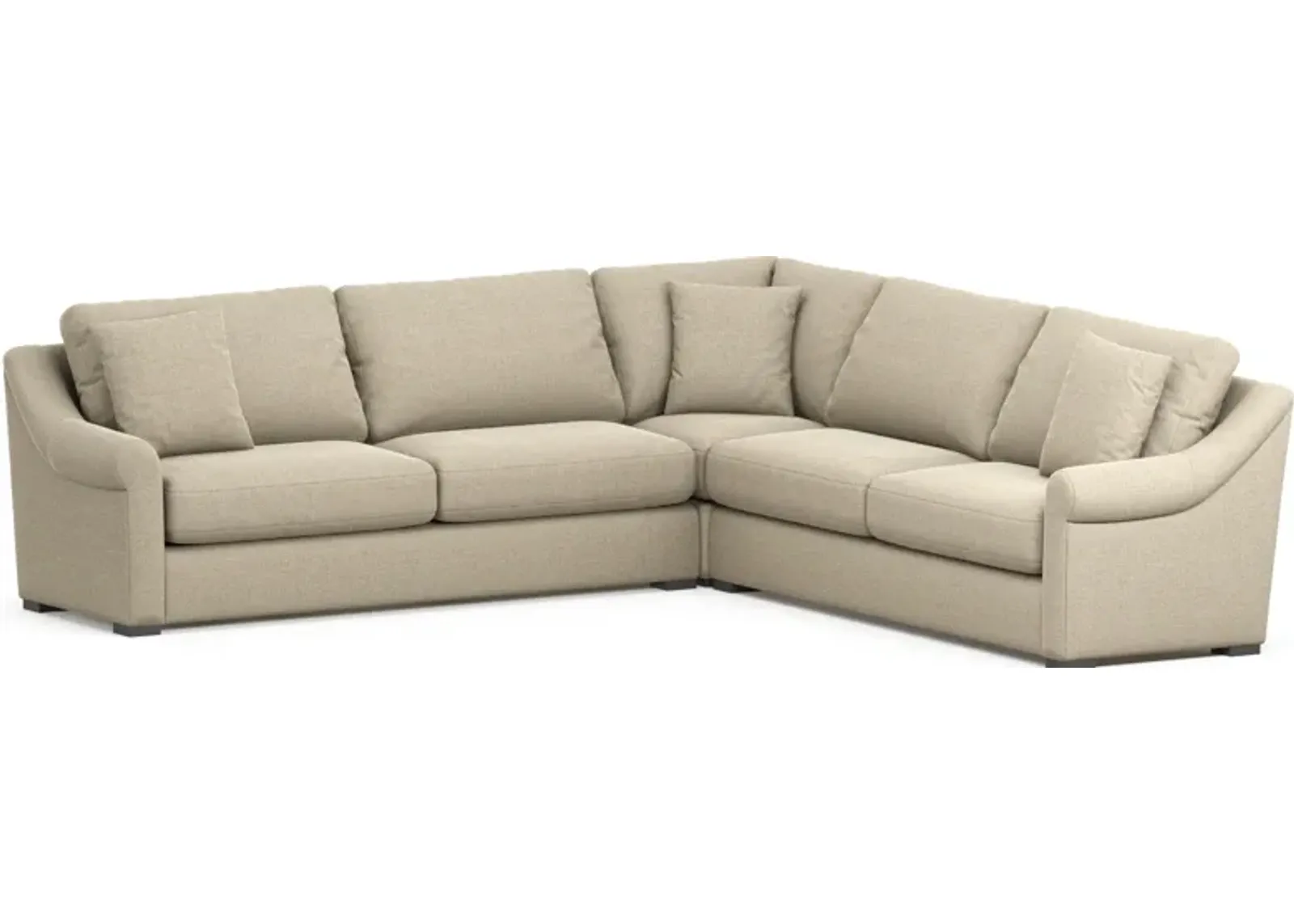 Bowery 3-Piece Sectional - Broderick Sand