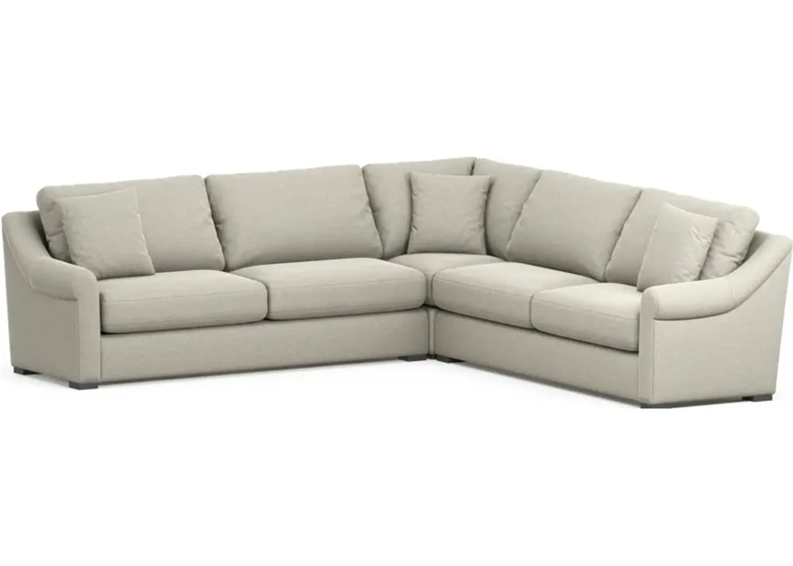 Bowery 3-Piece Sectional - Liv Dove