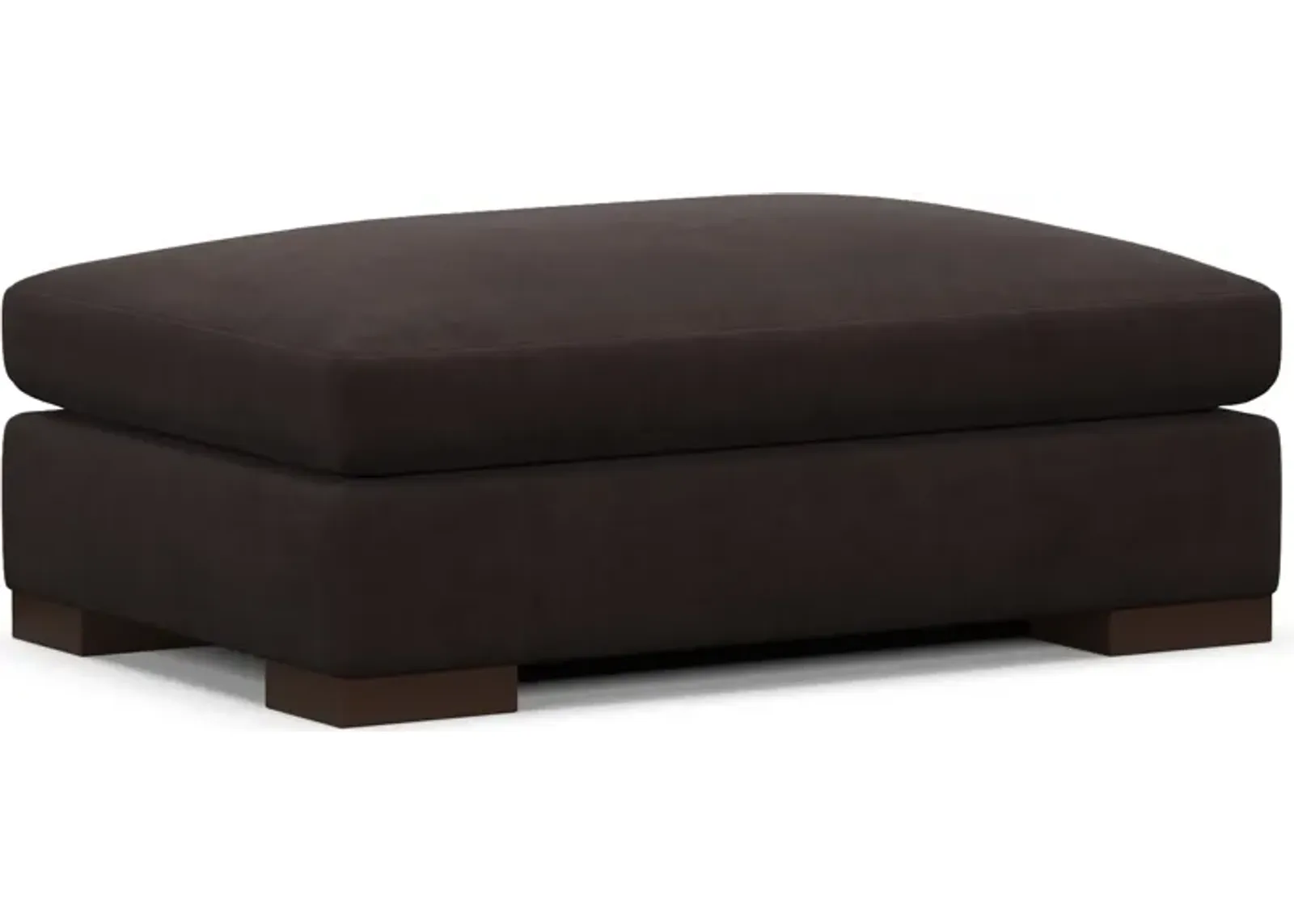 Ethan Foam Comfort Ottoman - Merrimac Dark Brown