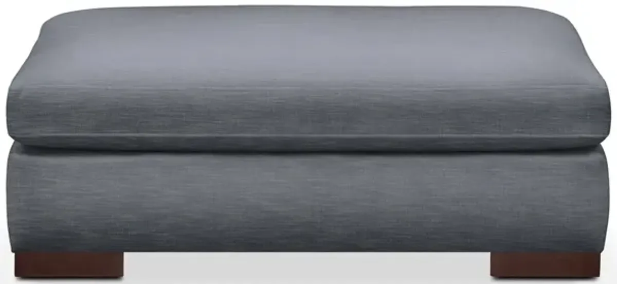 Ethan Foam Comfort Ottoman - Dudley Indigo