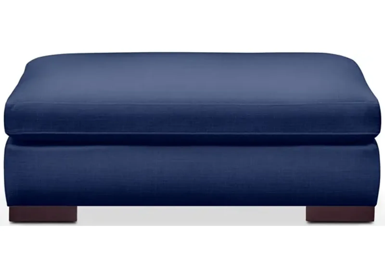 Ethan Foam Comfort Ottoman - Abington Indigo