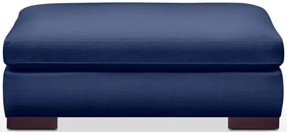 Ethan Foam Comfort Ottoman - Abington Indigo