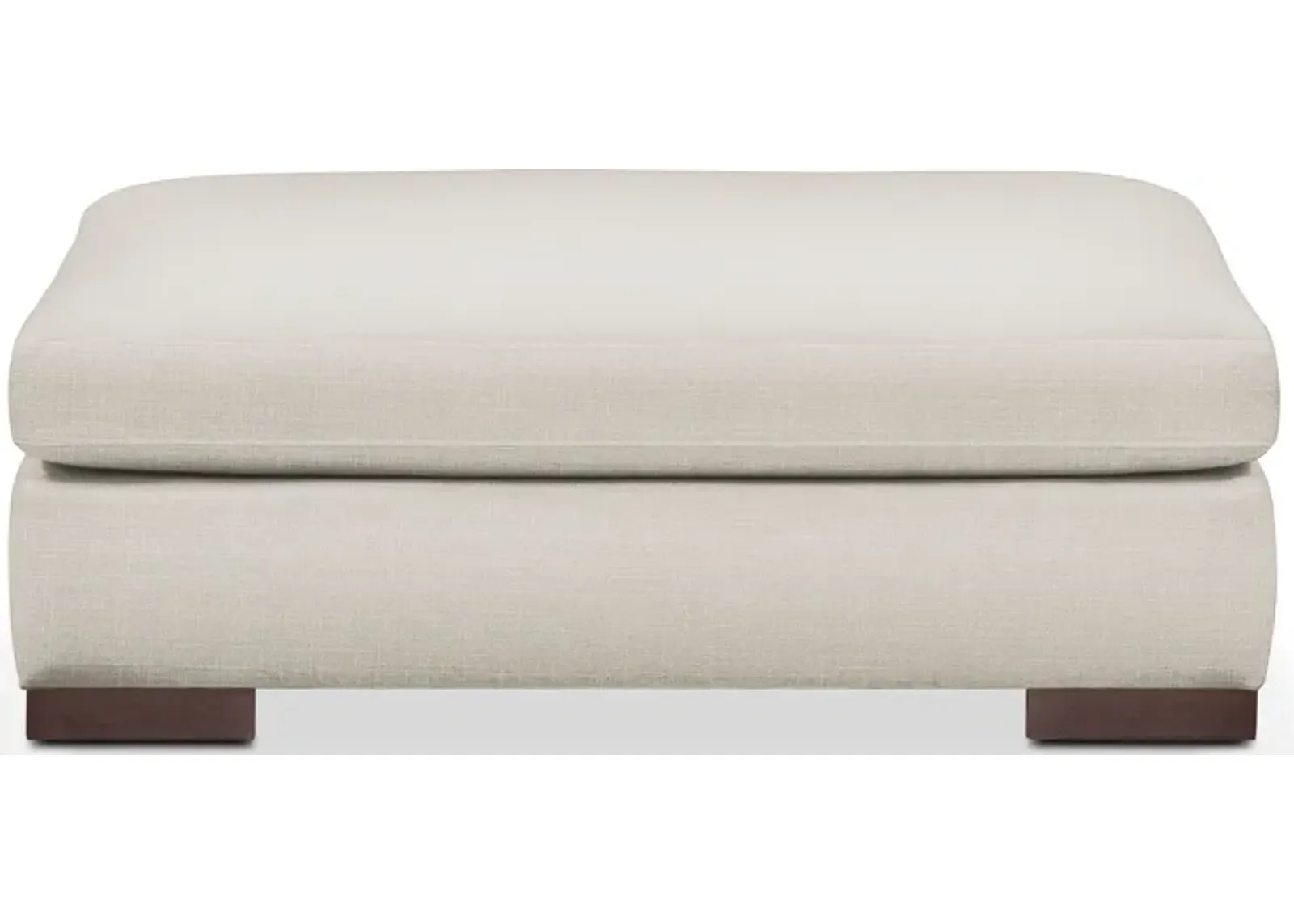 Ethan Foam Comfort Ottoman - Anders Ivory