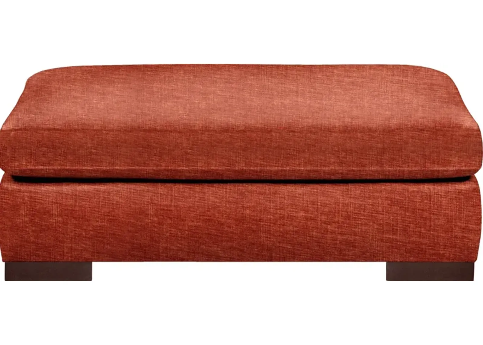 Ethan Foam Comfort Ottoman - Contessa Paprika