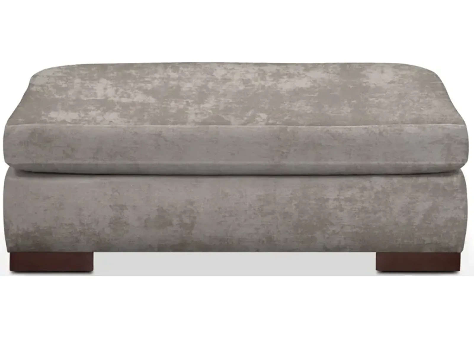 Ethan Foam Comfort Ottoman - Hearth Cement