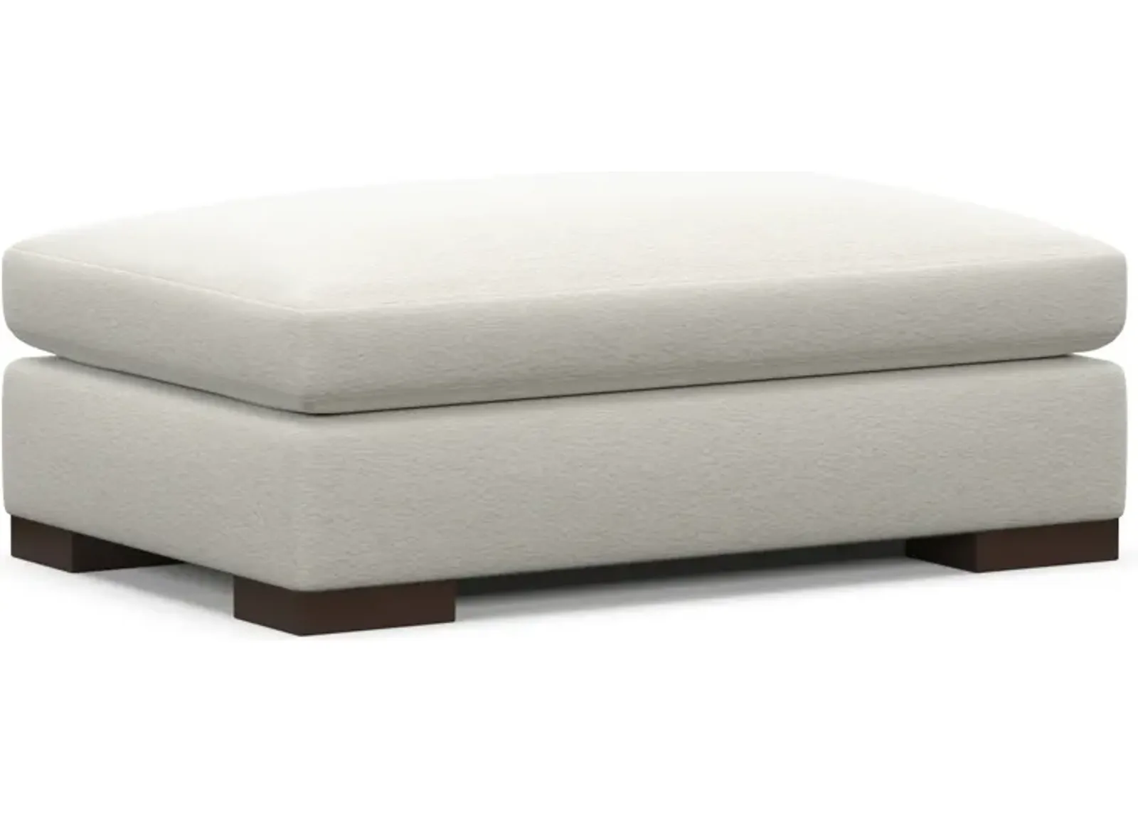 Ethan Foam Comfort Ottoman - Living Large White