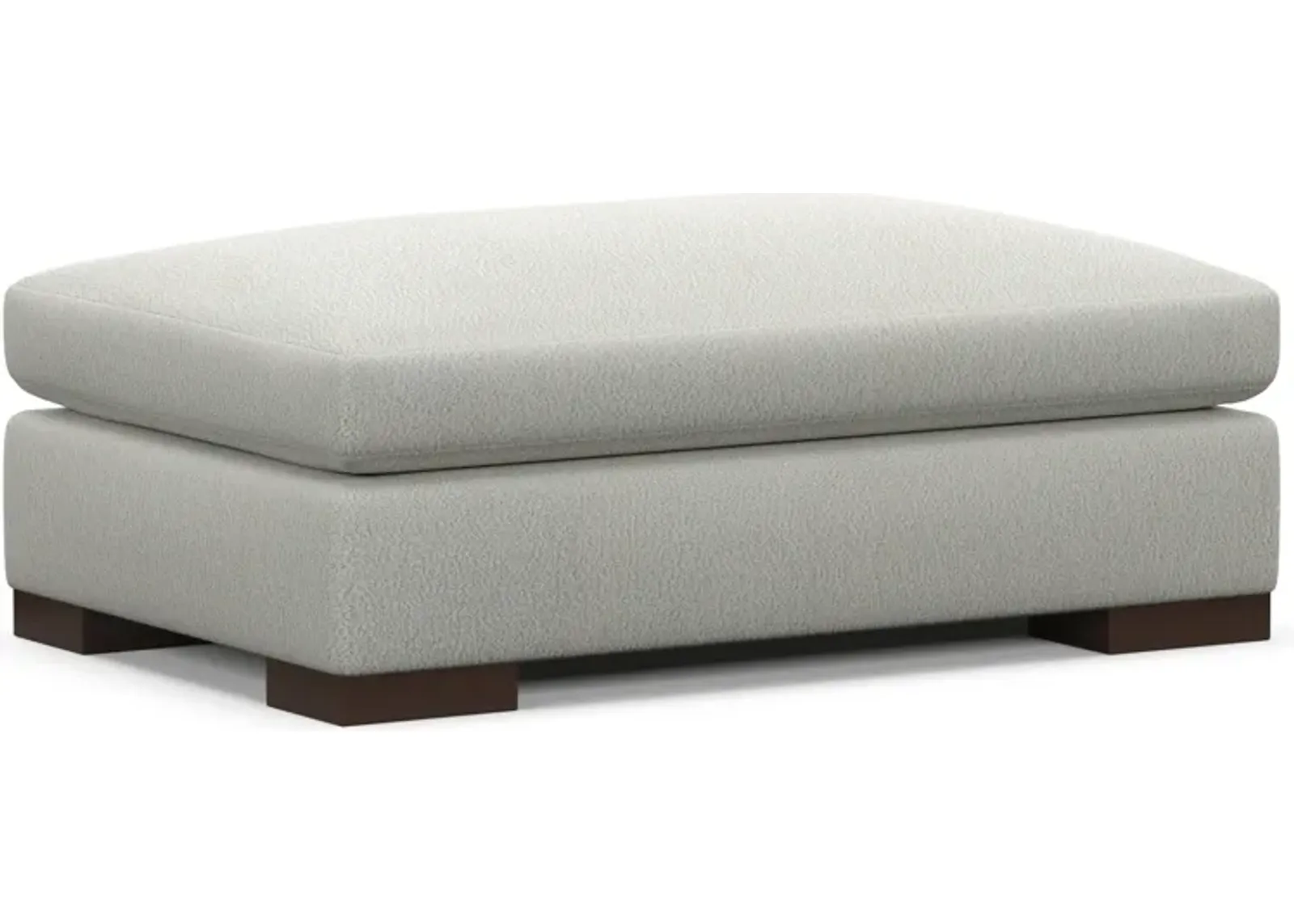 Ethan Hybrid Comfort Ottoman - Oslo Snow