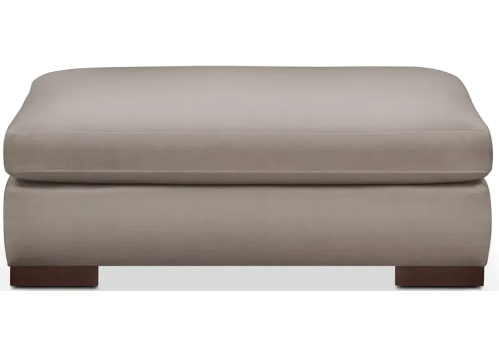 Ethan Hybrid Comfort Ottoman - Abington Fog