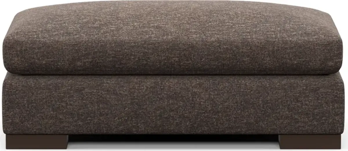 Ethan Hybrid Comfort Ottoman - M Walnut