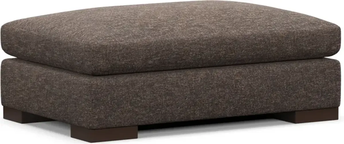 Ethan Hybrid Comfort Ottoman - M Walnut