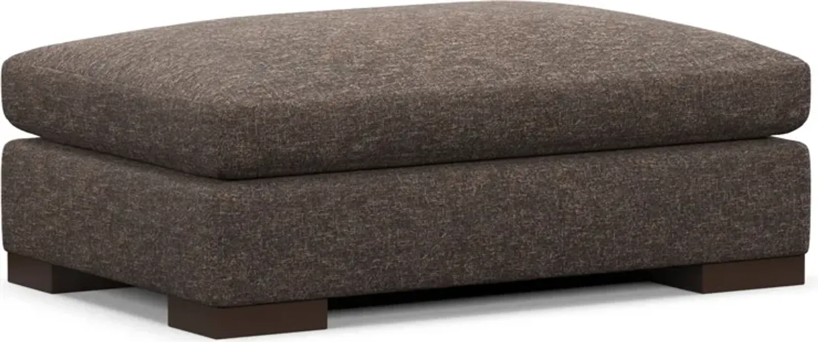 Ethan Hybrid Comfort Ottoman - M Walnut