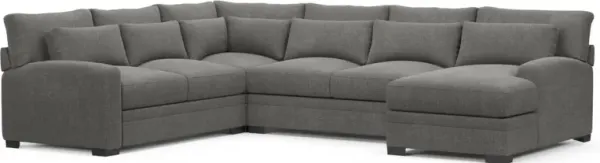 Boston Hybrid Comfort Sectional - Living Large Charcoal