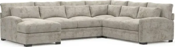 Boston Hybrid Comfort Sectional - Hearth Cement