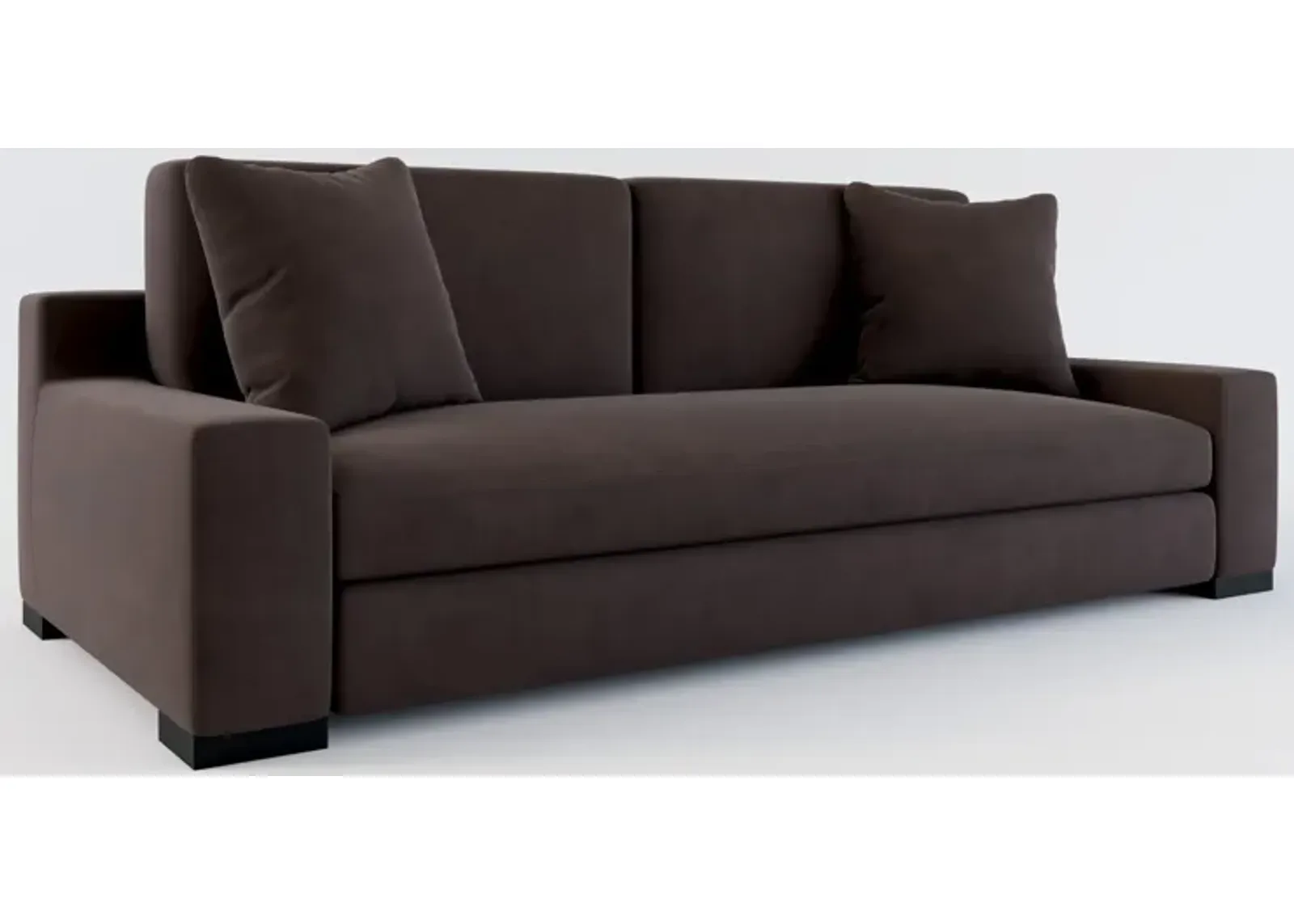 Ethan Foam Comfort Sofa - Merrimac Dark Brown