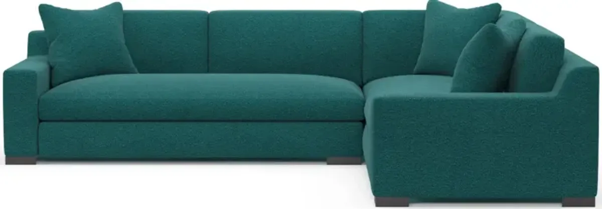 Ethan Foam Comfort 2-Piece Sectional with Left-Facing Sofa - Bloke Peacock