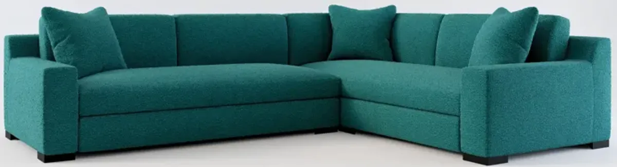 Ethan Foam Comfort 2-Piece Sectional with Left-Facing Sofa - Bloke Peacock