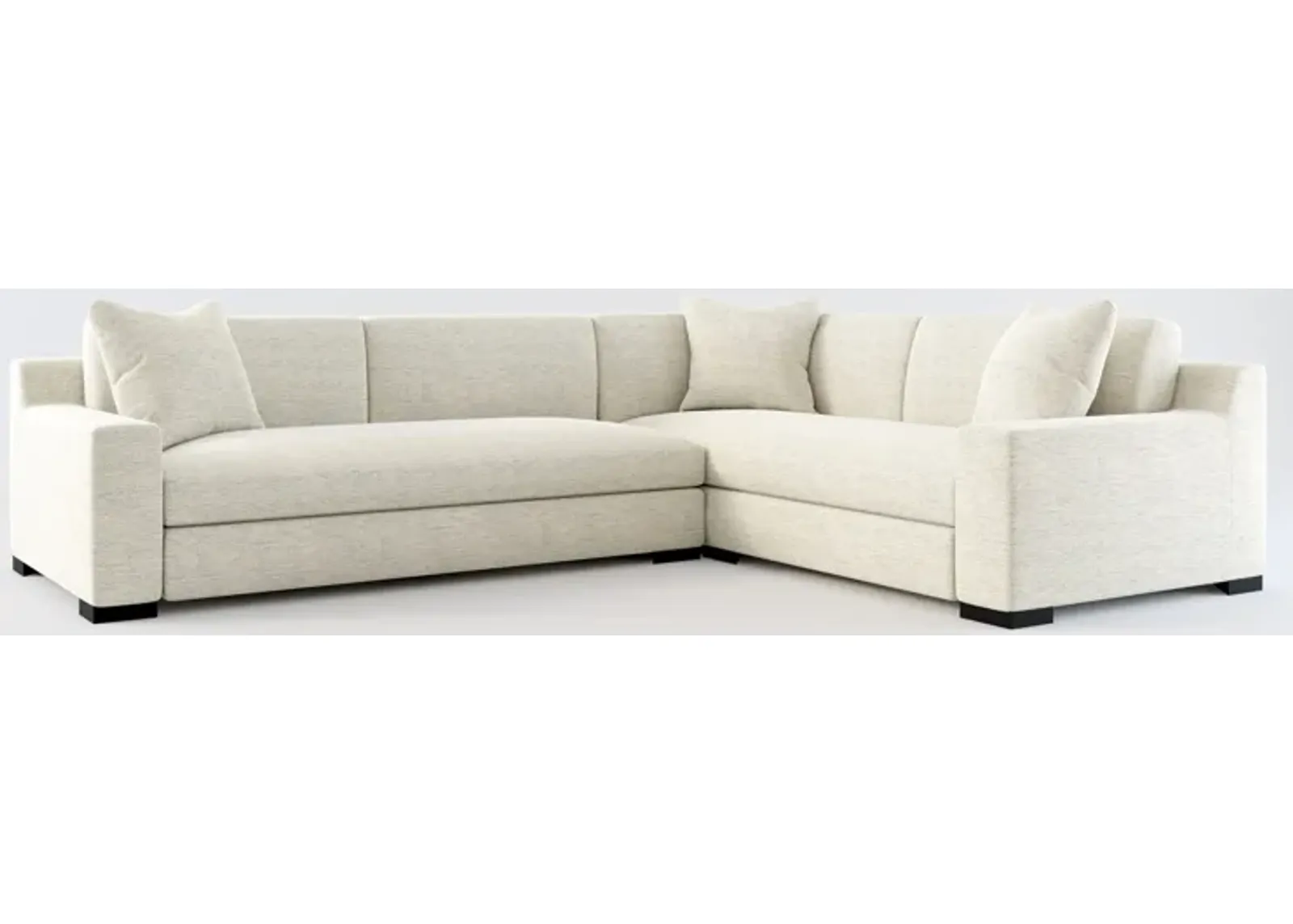 Ethan Foam Comfort 2-Piece Sectional with Left-Facing Sofa - Merino Chalk