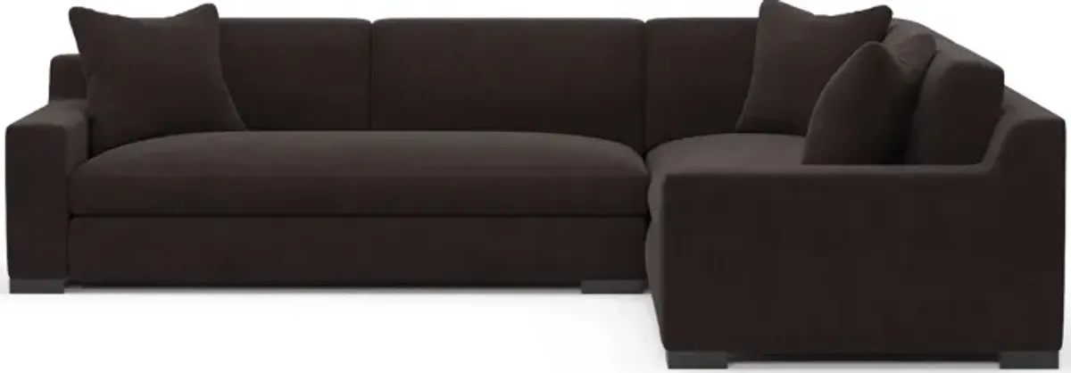 Ethan Foam Comfort 2-Piece Sectional with Left-Facing Sofa - Merrimac Dark Brown