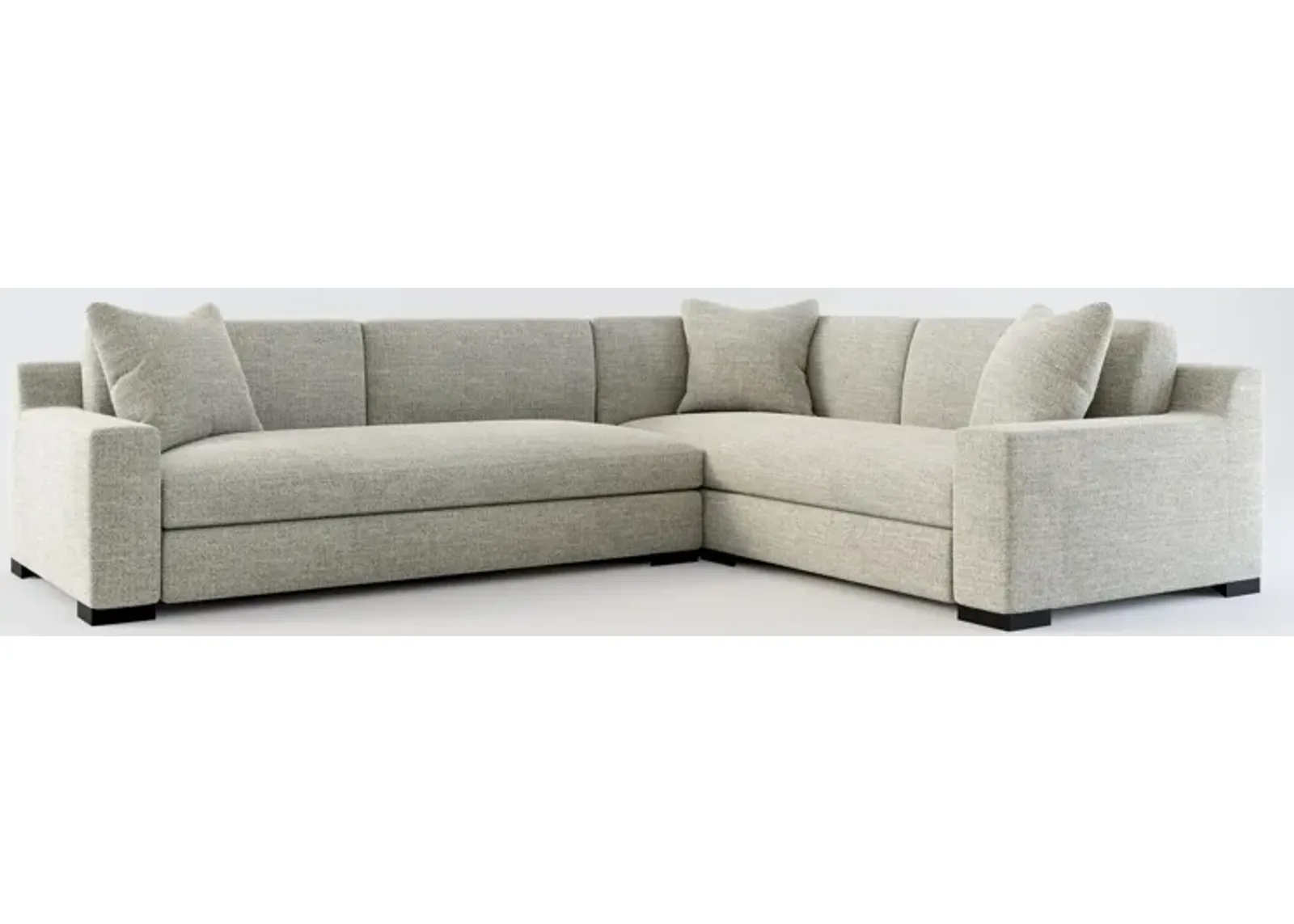 Ethan 2-Piece Foam Comfort Sectional with Left-Facing Sofa - Pandora Pepper