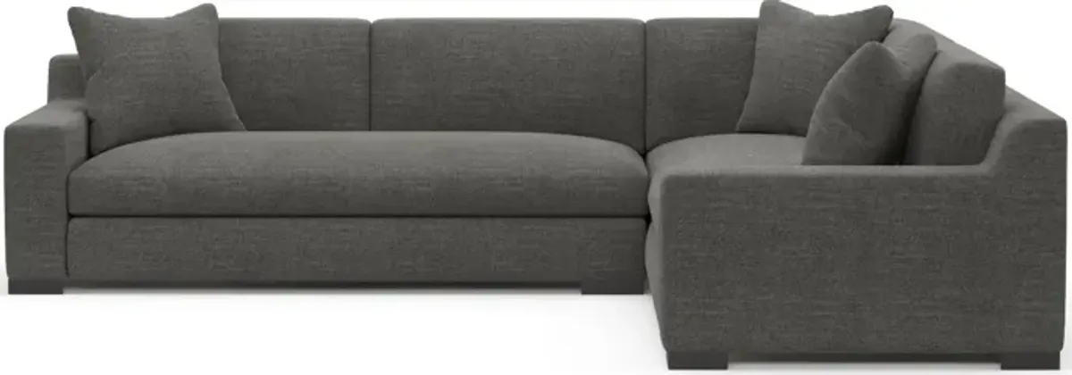 Ethan Foam Comfort 2-Piece Large Sectional with Left-Facing Sofa - Curious Charcoal