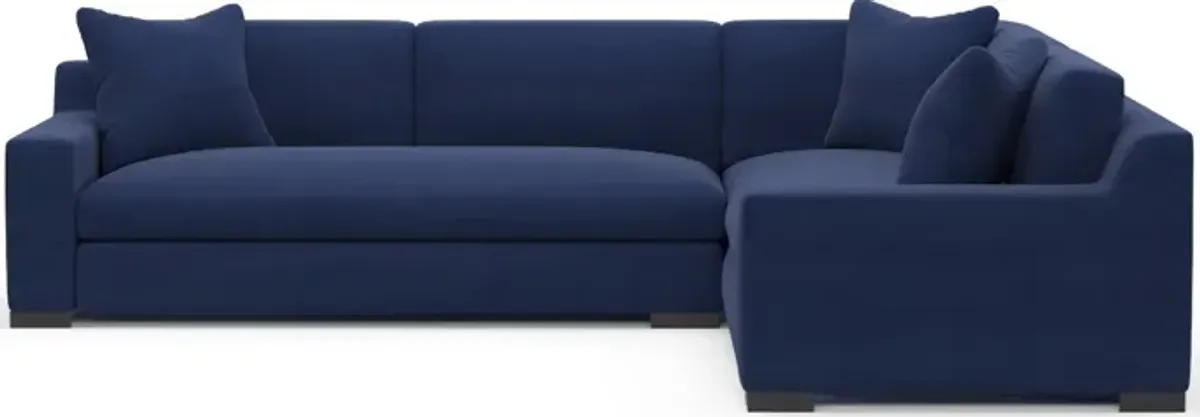 Ethan Foam Comfort 2-Piece Large Sectional with Left-Facing Sofa - Abington Indigo