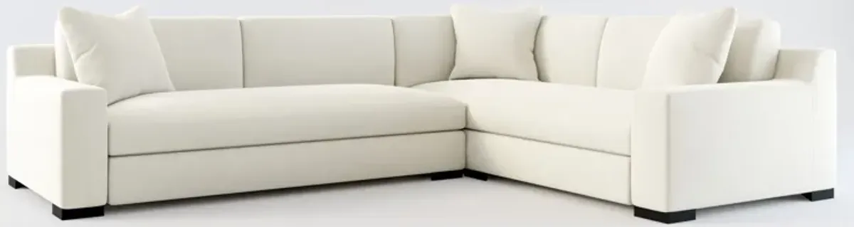 Ethan Foam Comfort 2-Piece Large Sectional with Left-Facing Sofa - Anders Ivory