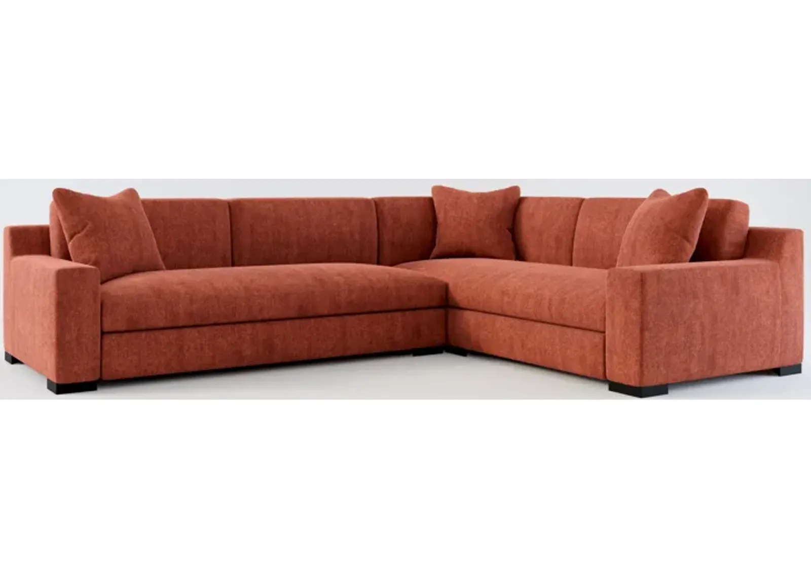 Ethan Foam Comfort 2-Piece Sectional with Left-Facing Sofa - Contessa Paprika