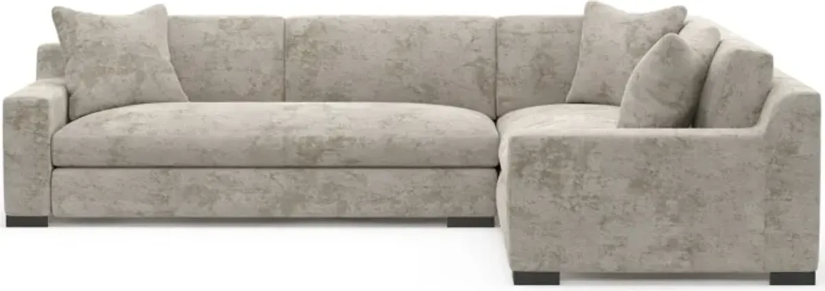 Ethan Foam Comfort 2-Piece Large Sectional with Left-Facing Sofa - Hearth Cement