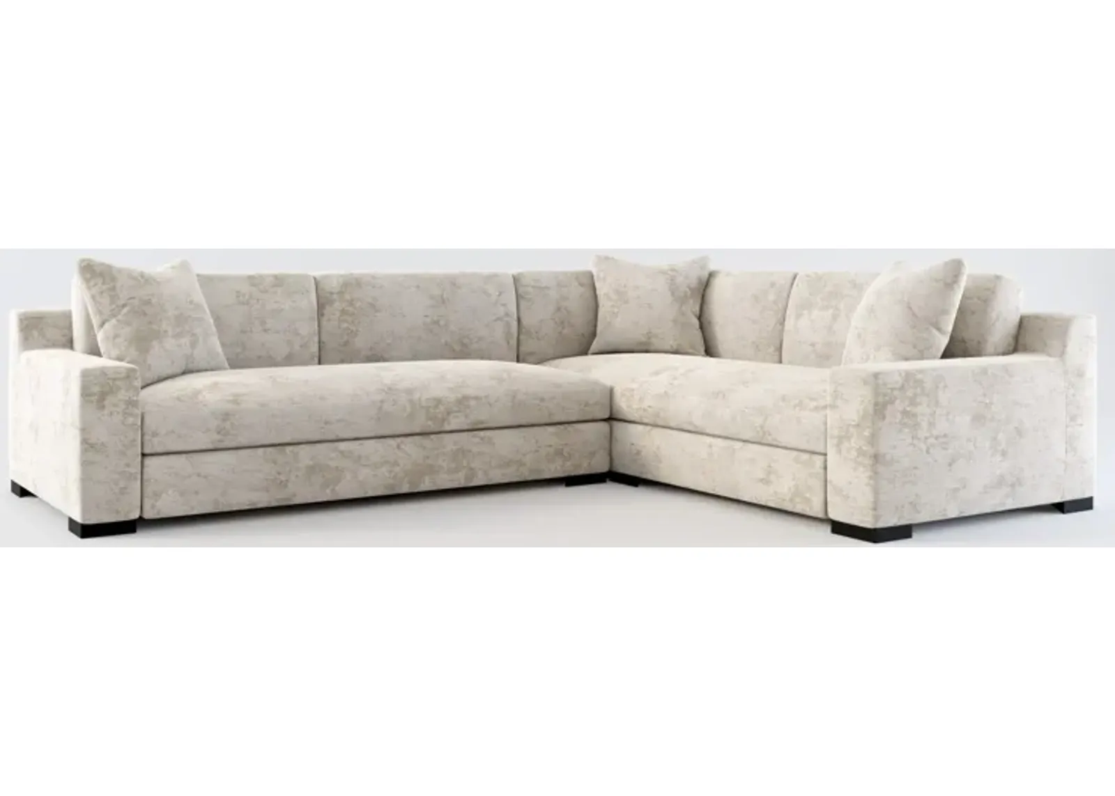 Ethan Foam Comfort 2-Piece Large Sectional with Left-Facing Sofa - Hearth Cement