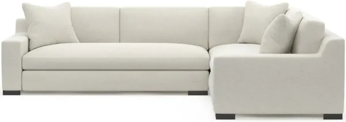 Ethan Foam Comfort 2 Piece Sectional with Left-Facing Sofa - Living Large White