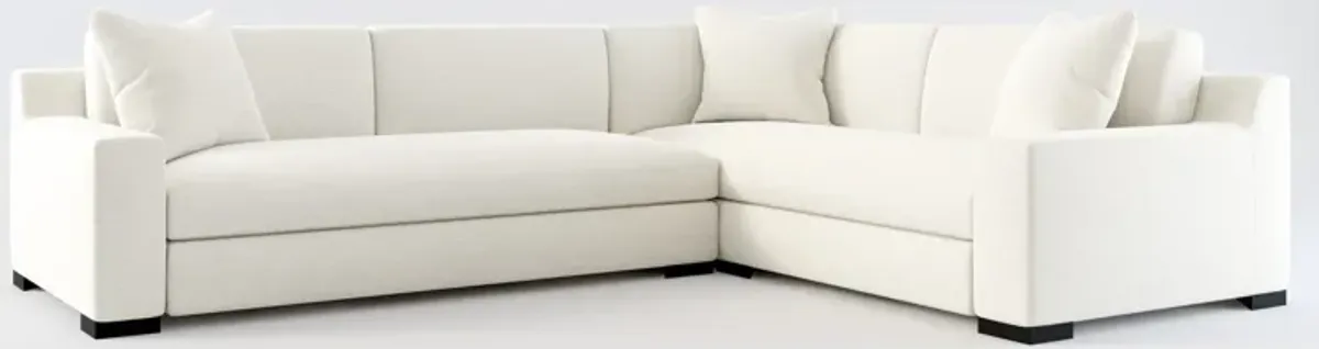 Ethan Foam Comfort 2 Piece Sectional with Left-Facing Sofa - Living Large White