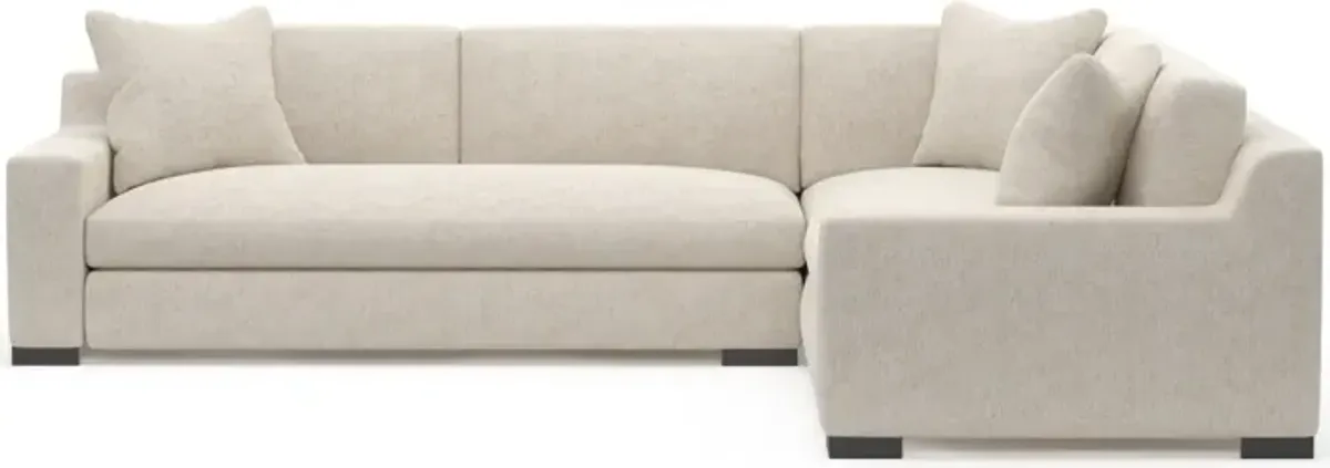 Ethan Foam Comfort 2-Piece Sectional with Left-Facing Sofa - M Ivory