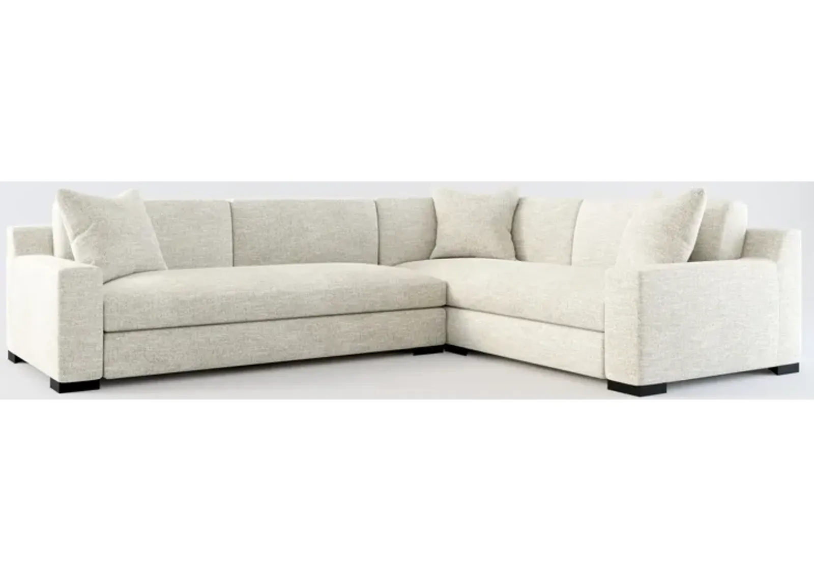 Ethan Foam Comfort 2-Piece Sectional with Left-Facing Sofa - M Ivory