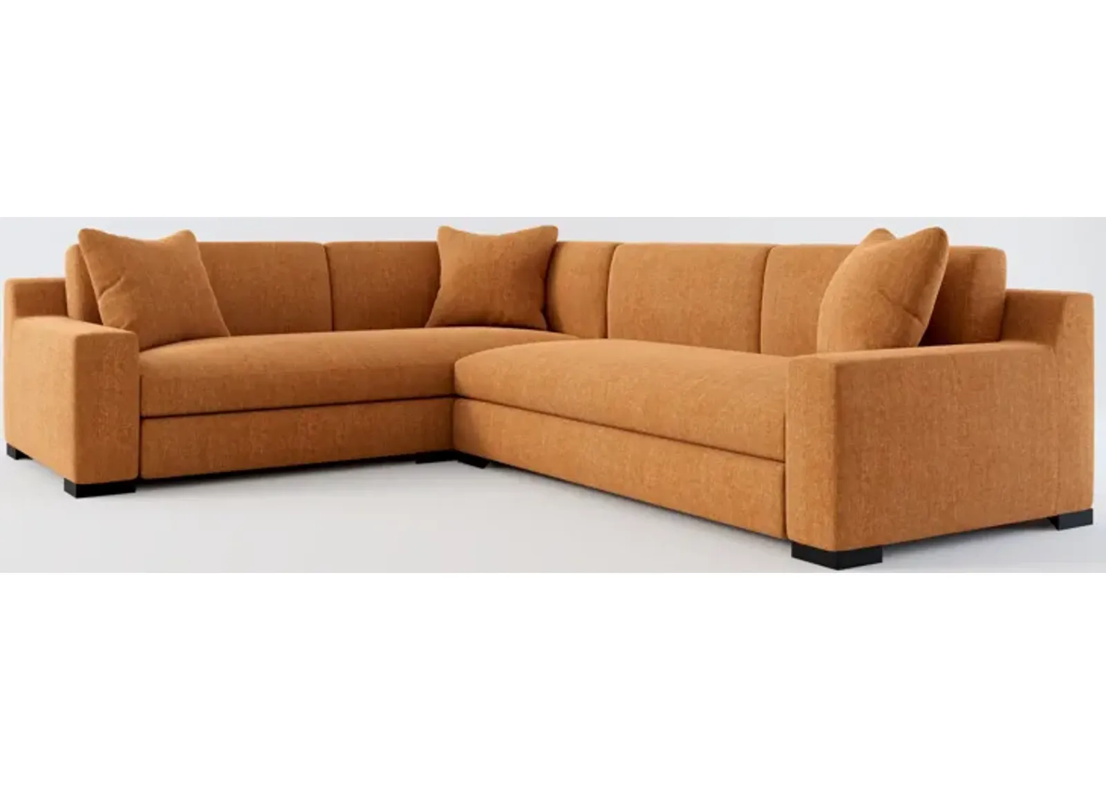 Ethan Foam Comfort 2-Piece Sectional with Right-Facing Sofa - Contessa Ginger