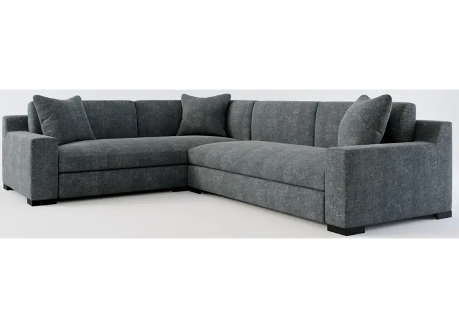 Ethan Foam Comfort 2-Piece Sectional with Right-Facing Sofa - Contessa Shadow