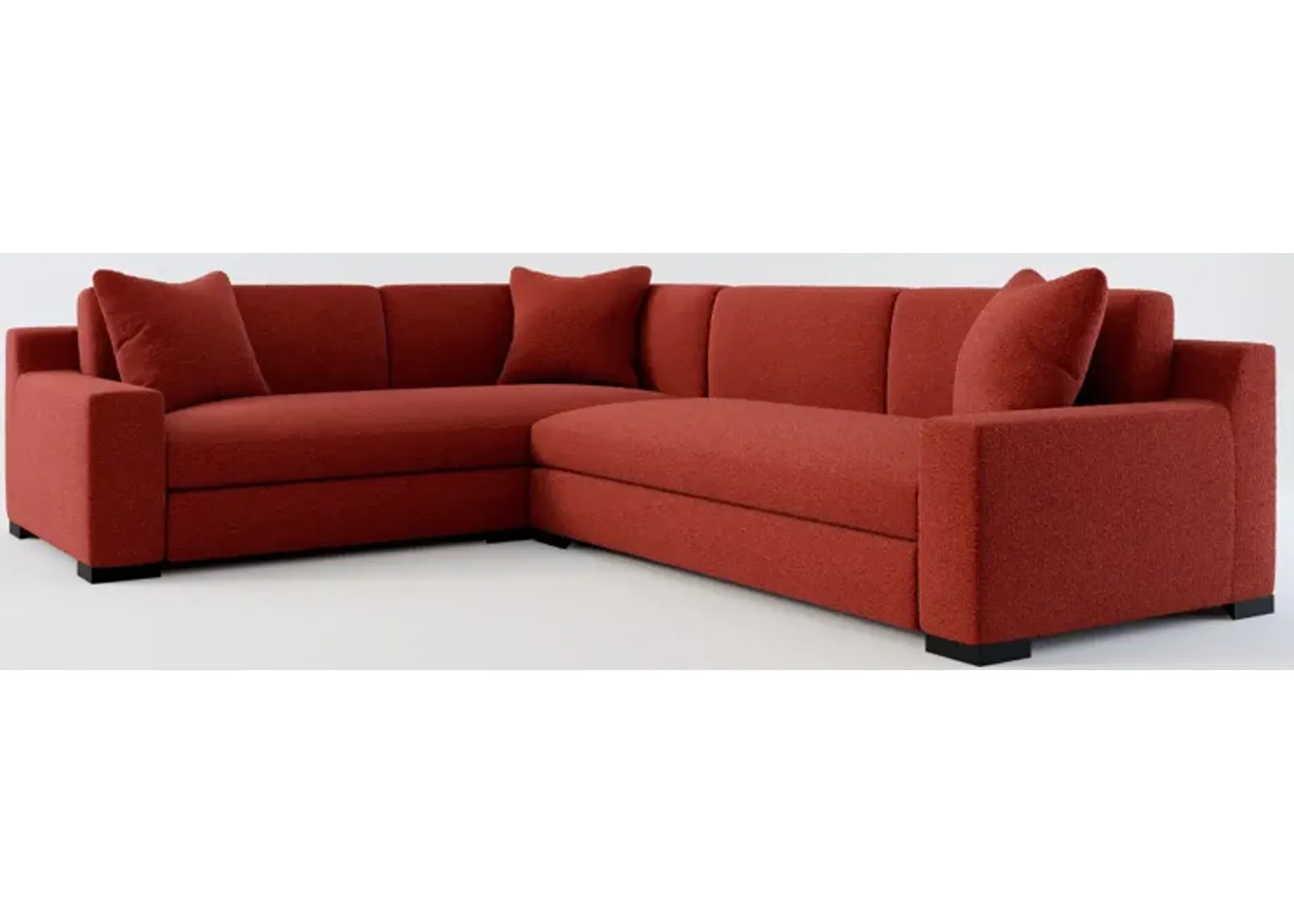 Ethan Foam Comfort 2-Piece Sectional with Right-Facing Sofa - Bloke Brick