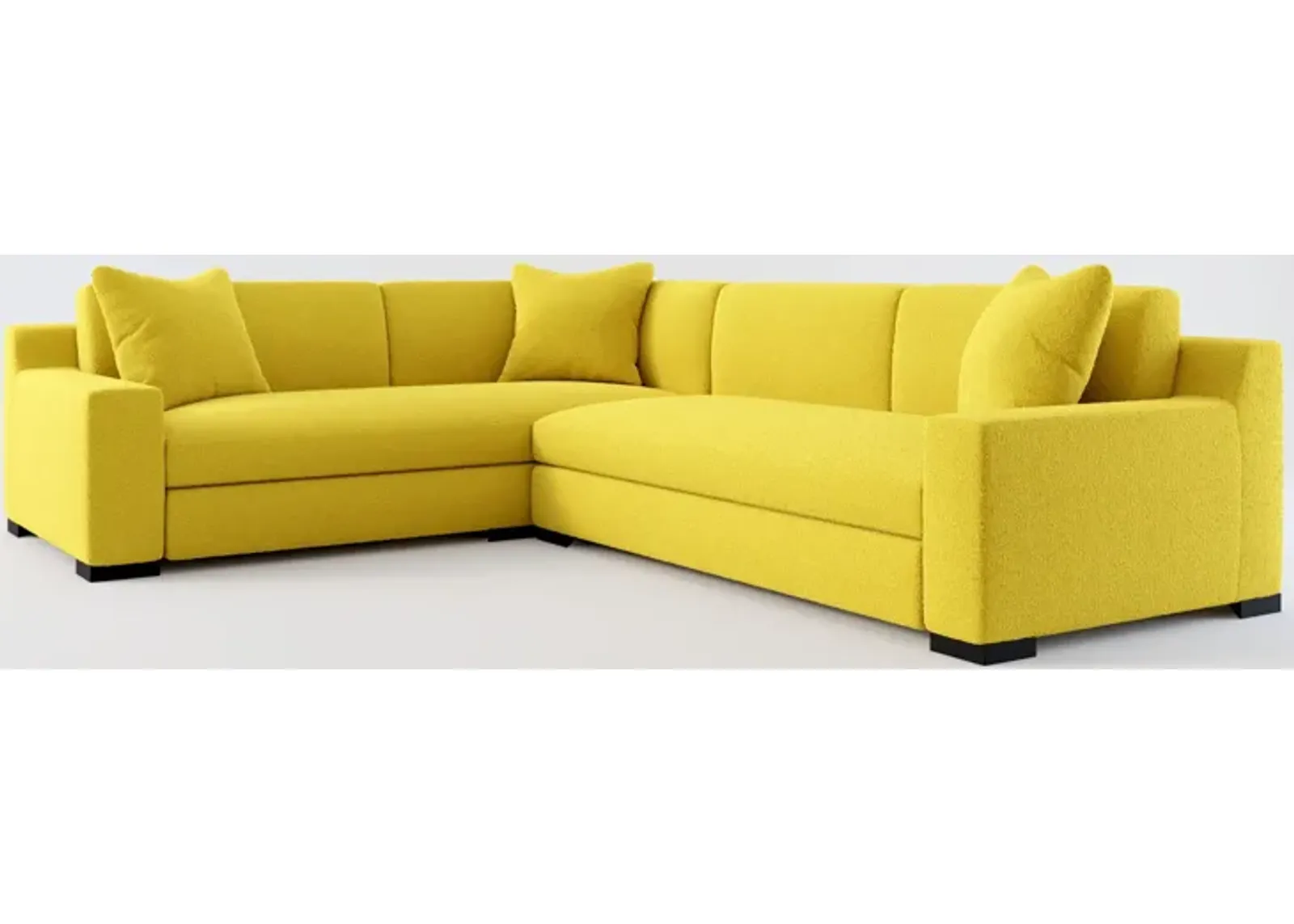 Ethan Foam Comfort 2-Piece Sectional with Right-Facing Sofa - Bloke Goldenrod