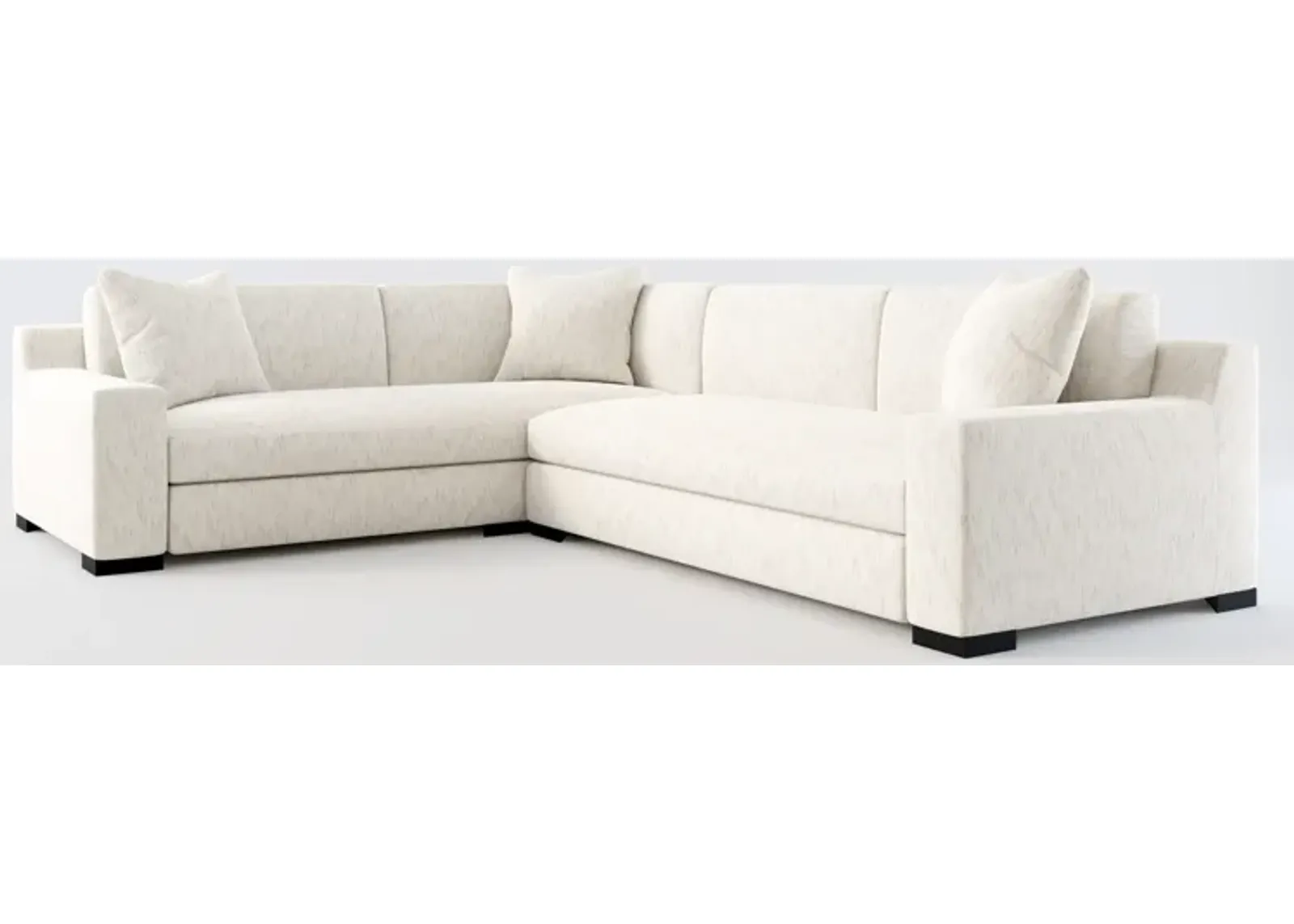 Ethan Foam Comfort 2-Piece Sectional with Right-Facing Sofa - P.T. Cream