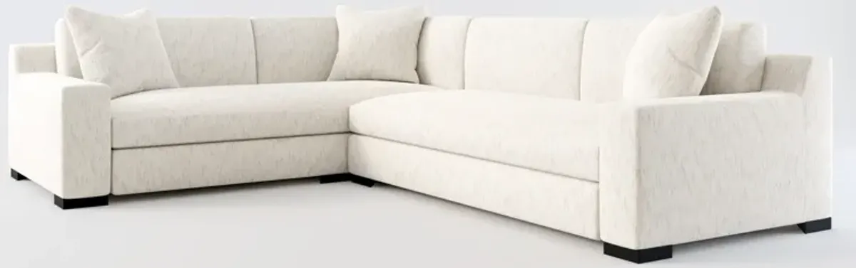 Ethan Foam Comfort 2-Piece Sectional with Right-Facing Sofa - P.T. Cream