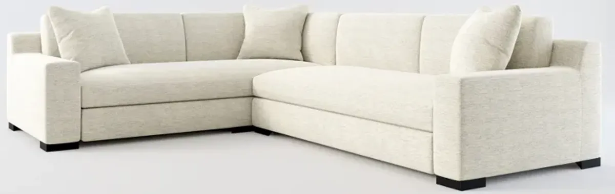 Ethan Foam Comfort 2-Piece Sectional with Right-Facing Sofa - Merino Chalk