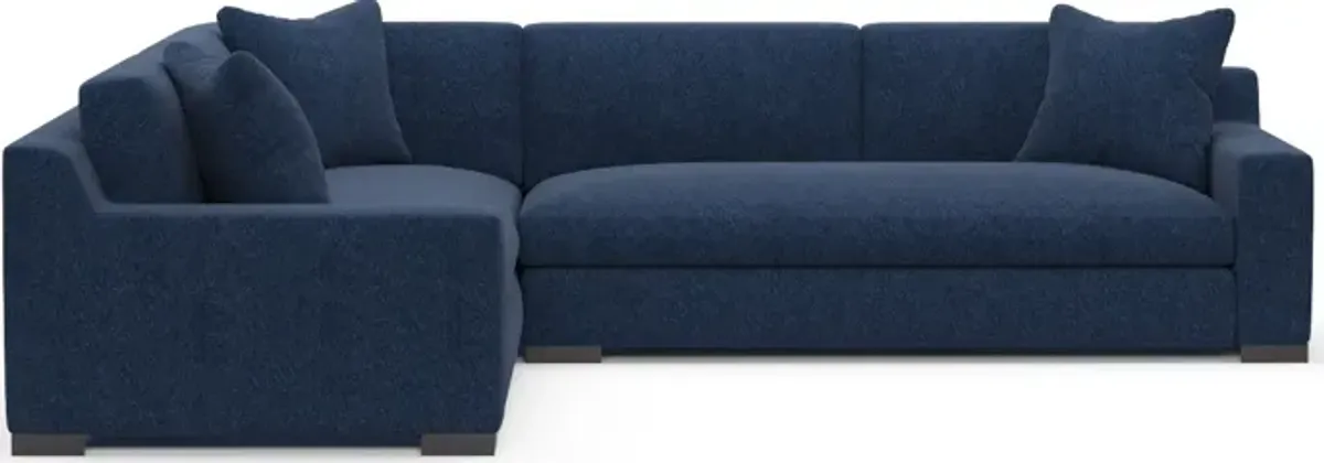 Ethan Foam Comfort 2-Piece Sectional with Right-Facing Sofa - Oslo Navy