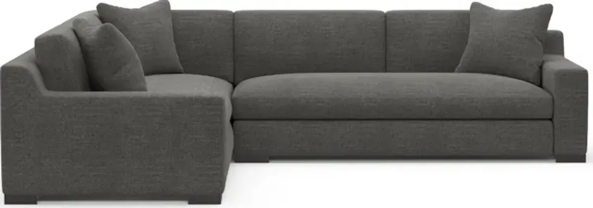 Ethan Foam Comfort 2-Piece Large Sectional with Right-Facing Sofa - Curious Charcoal